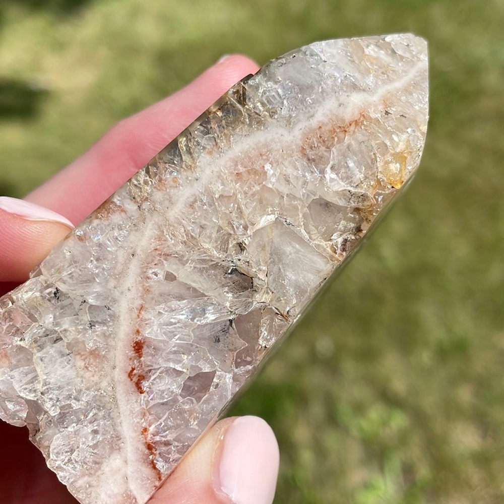 🔮Golden Sparkle Druzy Crystal Tower🔮~approx 3”